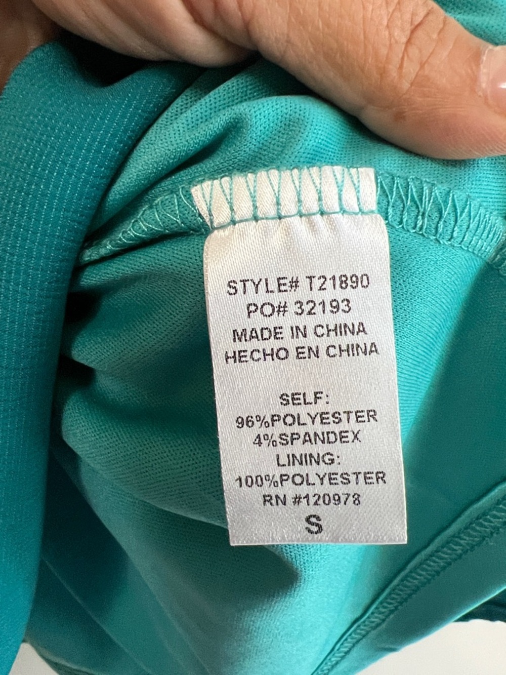 Entro Emerald Green Teal Ruffle-Shoulder Satin Blouse Split V-Neck S” - Picture 4 of 11